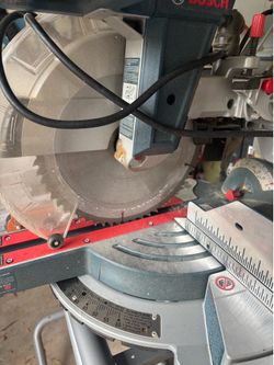 Bosch mitre saw with RIGID stand