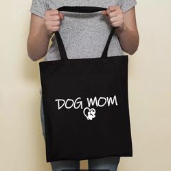 Bulldog Canvas Tote Bag - Black 
