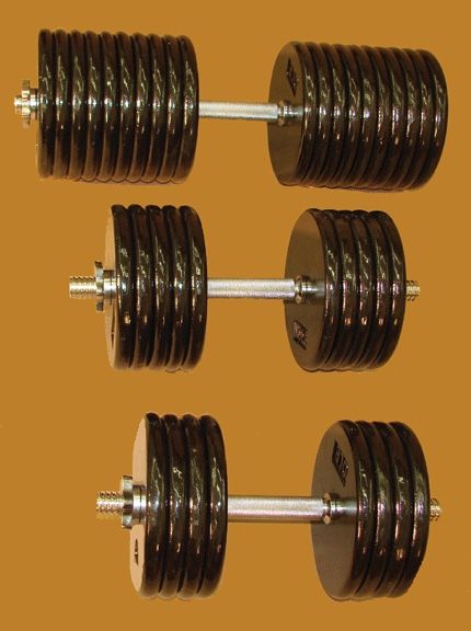 Custom adjustable dumbbells 5-200lbs in 2.5lb increments