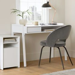 Article Kapp Plush Pacific Charcoal Chair - New in box !