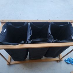 Wooden Laundry Basket Rack