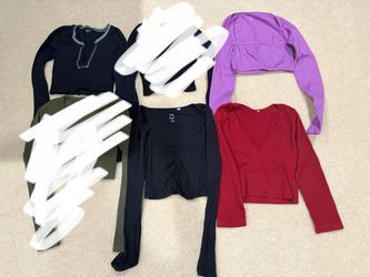 Long sleeve crop tops size XS