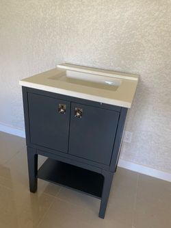 Grey bathroom vanity