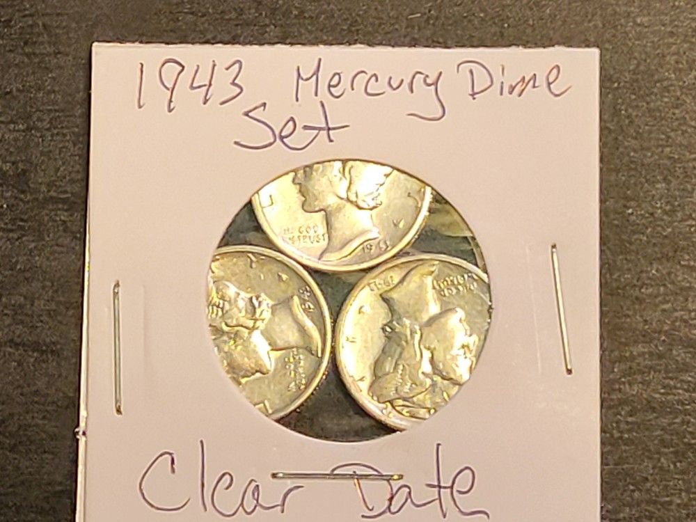 1943 Mercury Dimes