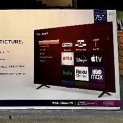 75” TCL Smart 4k Roku Led Tv