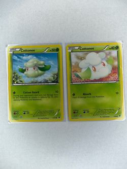 Cottonee Pokémon Cards 9/98 and 10/98