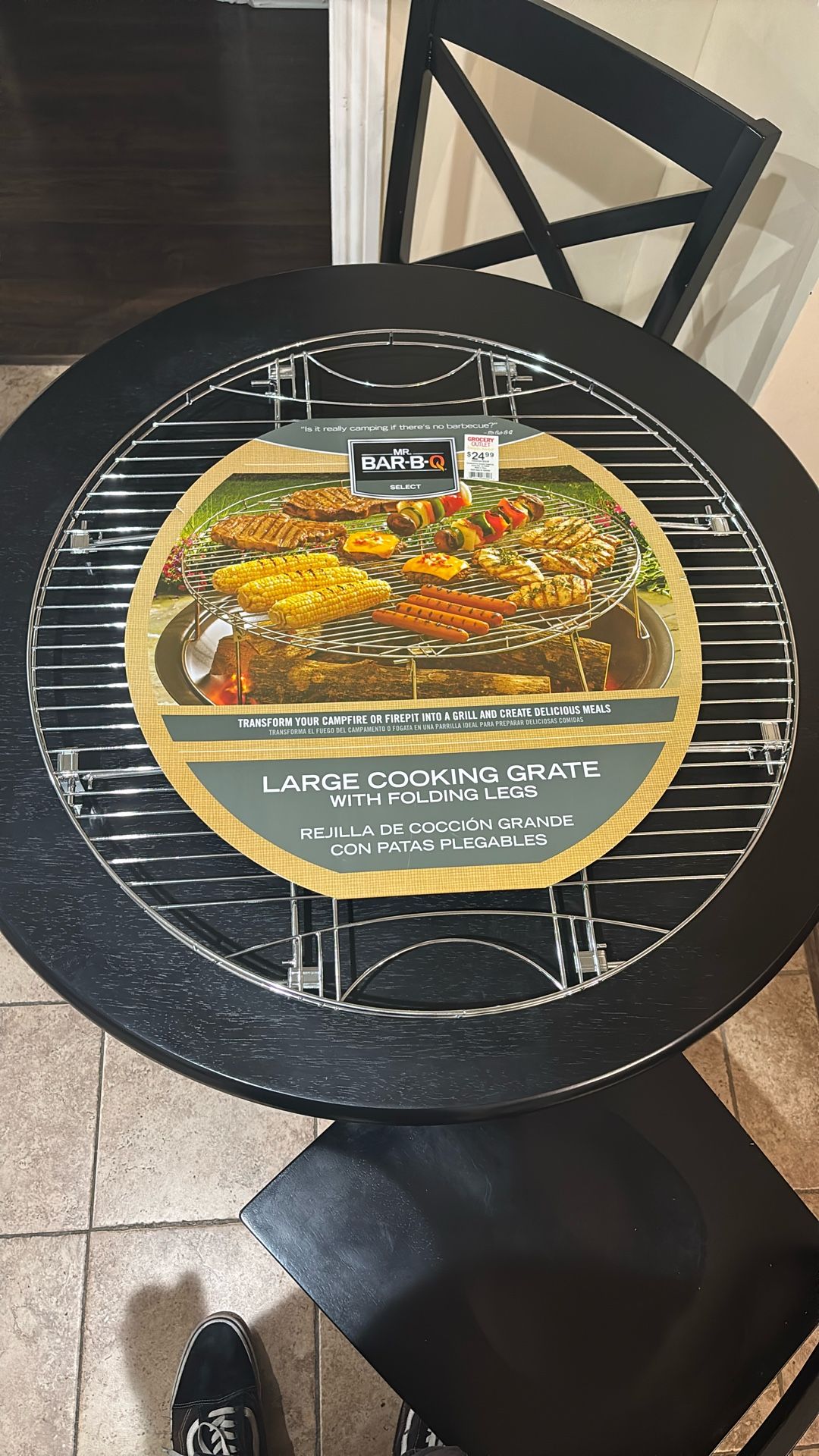 Mr. Bar-B-Q 25.75-in x 25.75-in 1 Round Plated Steel Cooking Grate Model #749298
