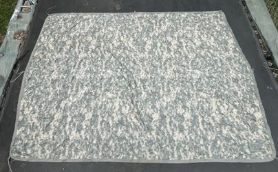 U.S. military poncho liner, commonly known as a "woobie"