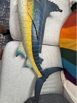 Decorative metal marlin fish decoration