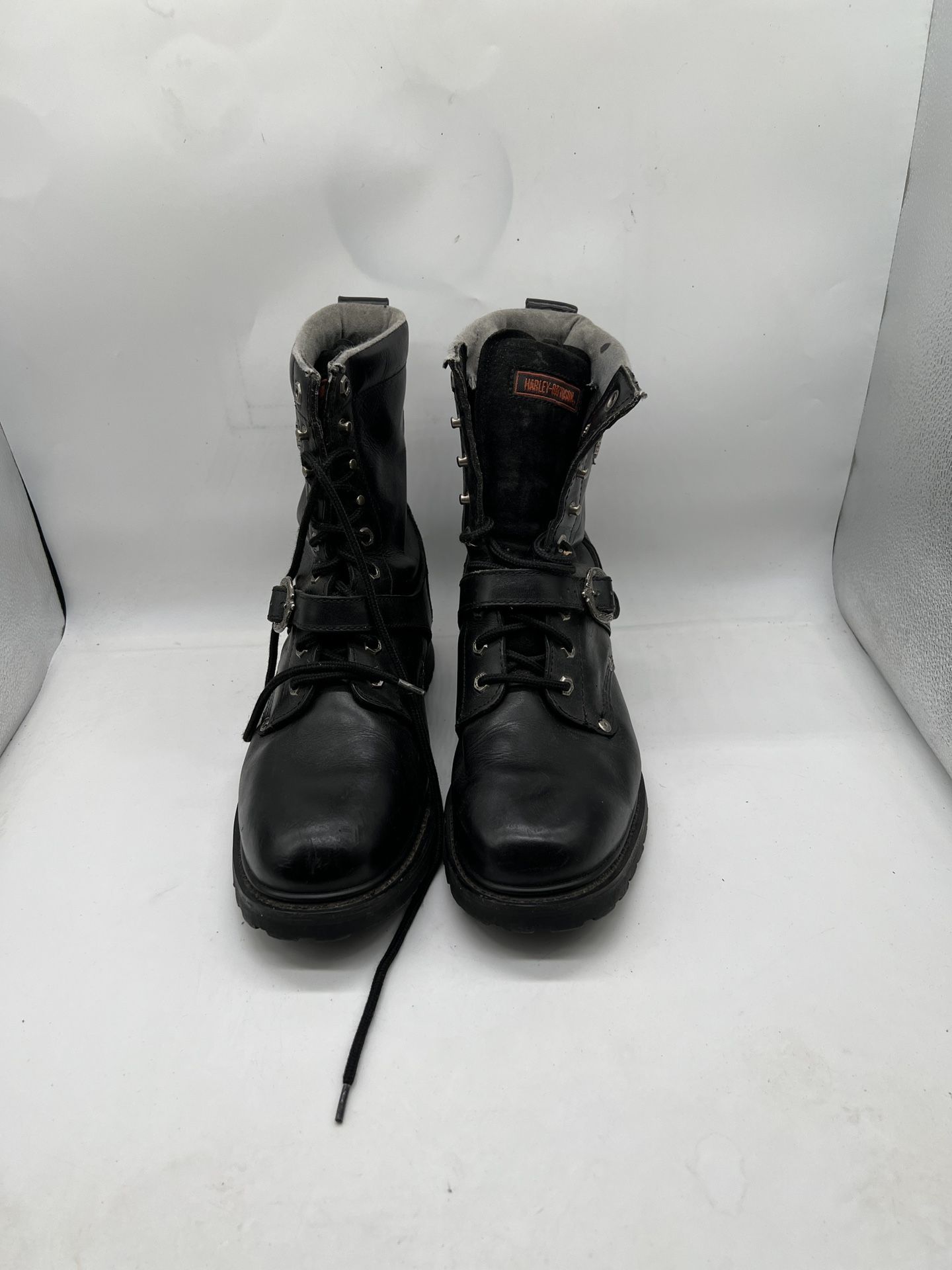 HARLEY-DAVIDSON Men's Waterproof Leather Riding Motorcycle Boots Buckle SZ 12