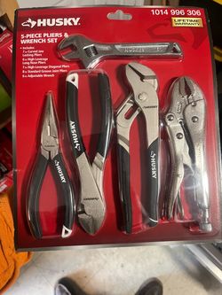 Husky 5-Piece Pliers & Wrench Set