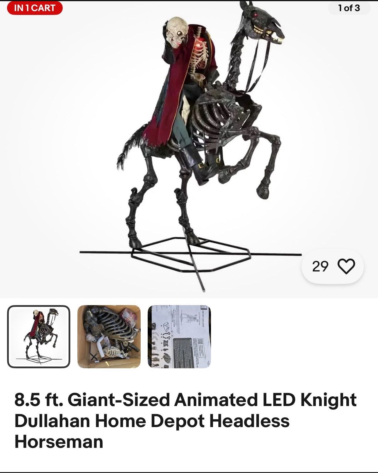 8.5 ft. Giant-Sized Animated LED Knight Dullahan Home Depot Headless