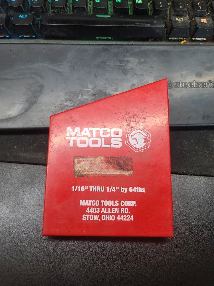 Matco Tools Drill Bit Set USA Cobalt Steel 13-Piece( 1/16”- 1/4”) DMC13.
