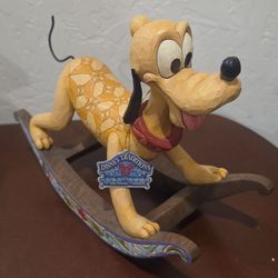 Jim Shore Disney "Faithful Friend" Pluto Rocking Horse Figurine