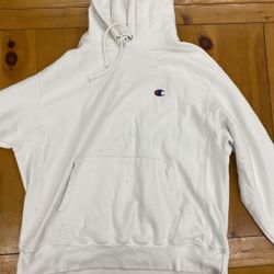 White champion hoodie XL 