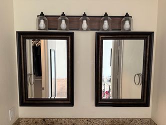 Framed medicine cabinet set
