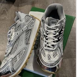 Silver Bottega Orbit Sneakers 