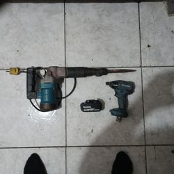 Makitta Hammer Works New And Línea New Makitta Impact Drill With Batery  200 All