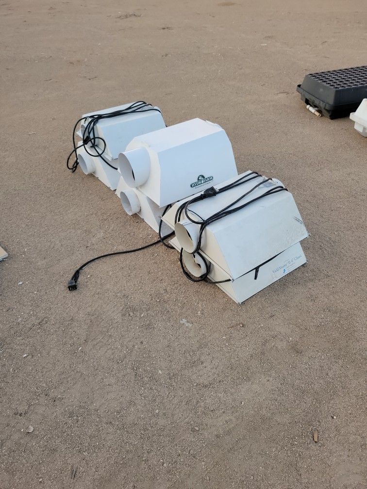 6 Assorted Grow Light Hoods