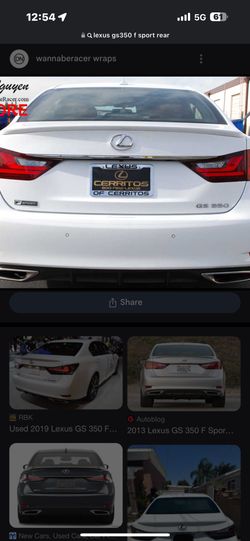13-20 Lexus Gs350 F Sport Spoiler