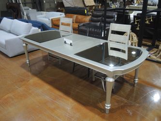 Rect Leg Table - Regency Park - Champagne Silver