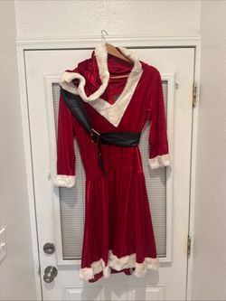 Mrs. Claus Christmas Costume Dress with Hat