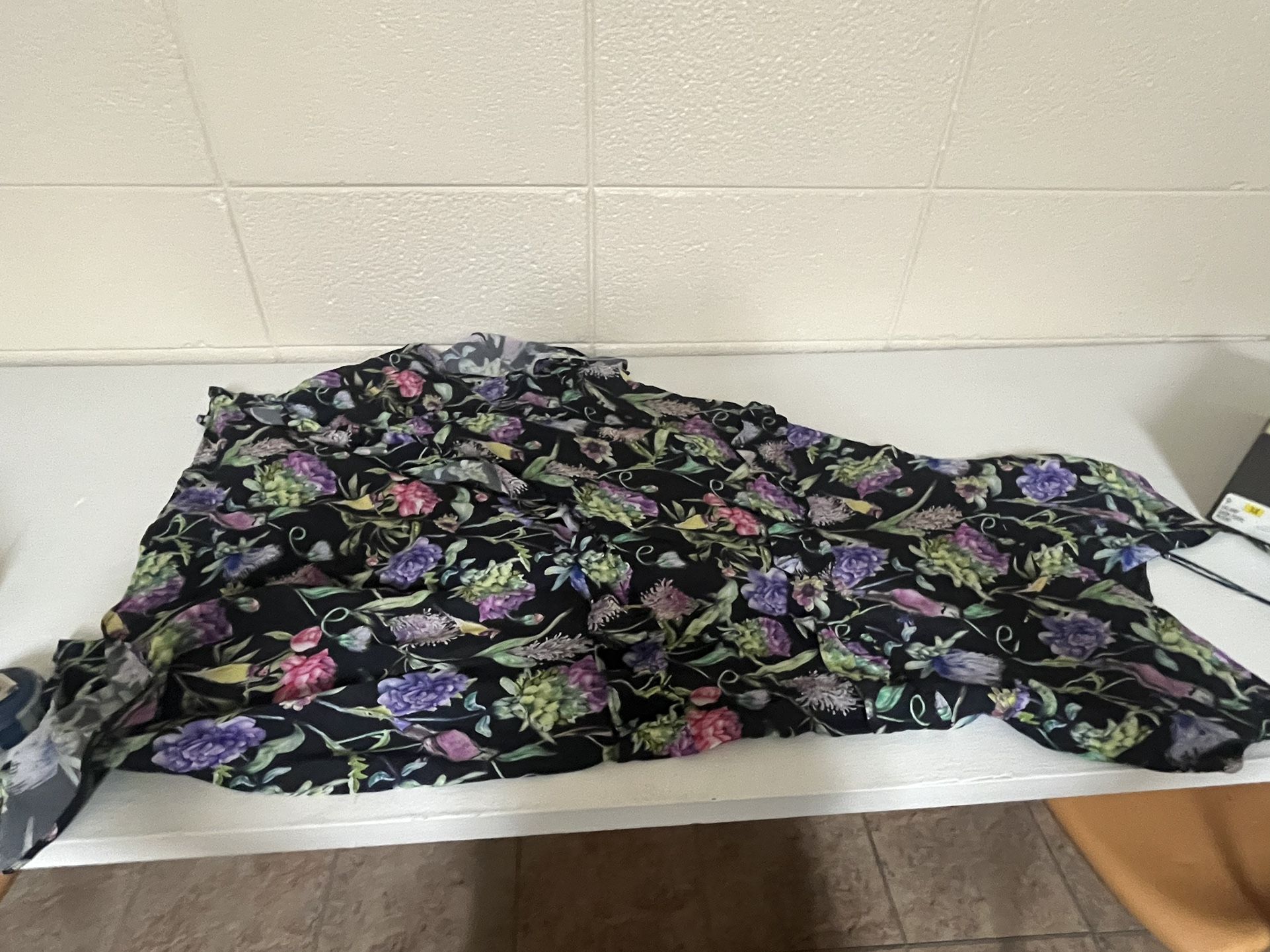 Misa Aurelia Dress Size S Black Floral Dress