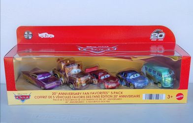 METALLIC Disney Pixar Cars 20th Anniversary Fan Favorites 5-Pack