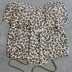 Women's Size Small Tank Top Summer Spring Animal Print Style Bathing Suit 
