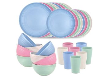 32 pcs Multi Color Dinnerware set
