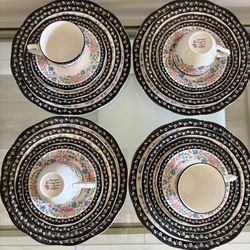 Sango Claremore Floral Dish Set – 20 Pieces