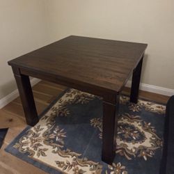 Beautiful Hardwood Counter Height Dining Room Table