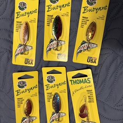 6 Thomas buoyant lures