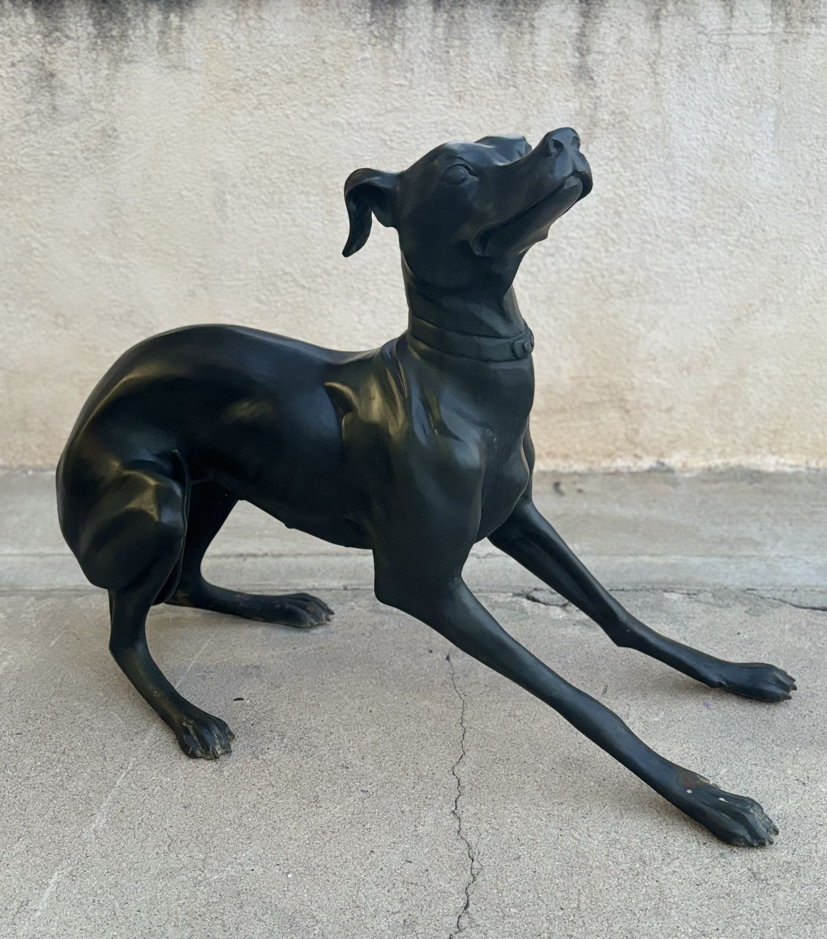 Vintage Bronze Puppy In Play!