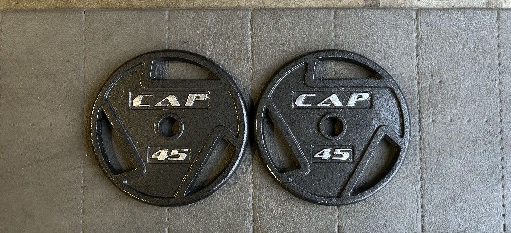 Set Of 45lb Easy Grip Olympic Weight Plates