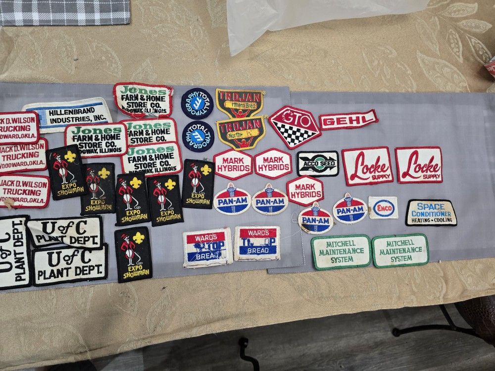 Vintage Lot Of 39 Advertising Patches