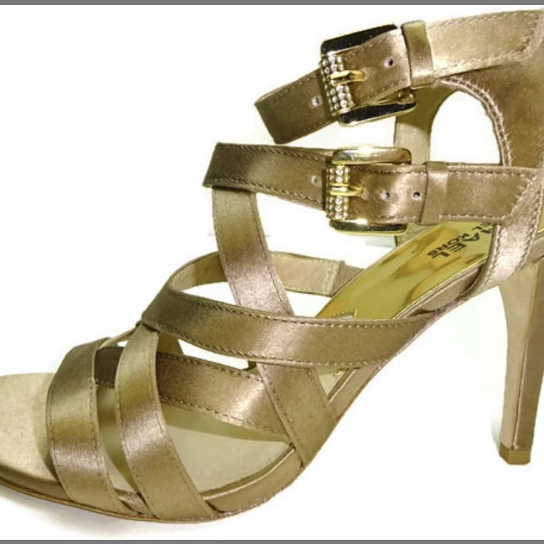 Michael Kors Champagne Strappy Heels 10