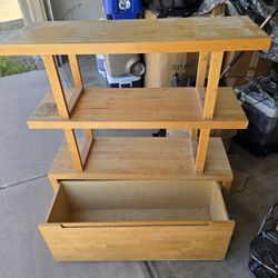 Open Wood Shelving Unit