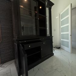 LARGE DARK CABINET (PRICE IS NEGOTIABLE) 