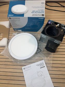Utilitech Bathroom Exhaust Fan 100 CFM, 1.5 Sone, LED Light, White, ENERGY STAR