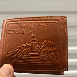 Ecuadorian leather wallet. 15 bucks.