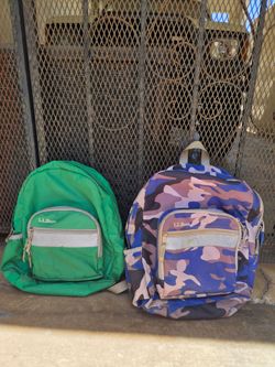 L.L. Bean Original Book Pack Backpacks (Set of 2) – Green & Blue Camo