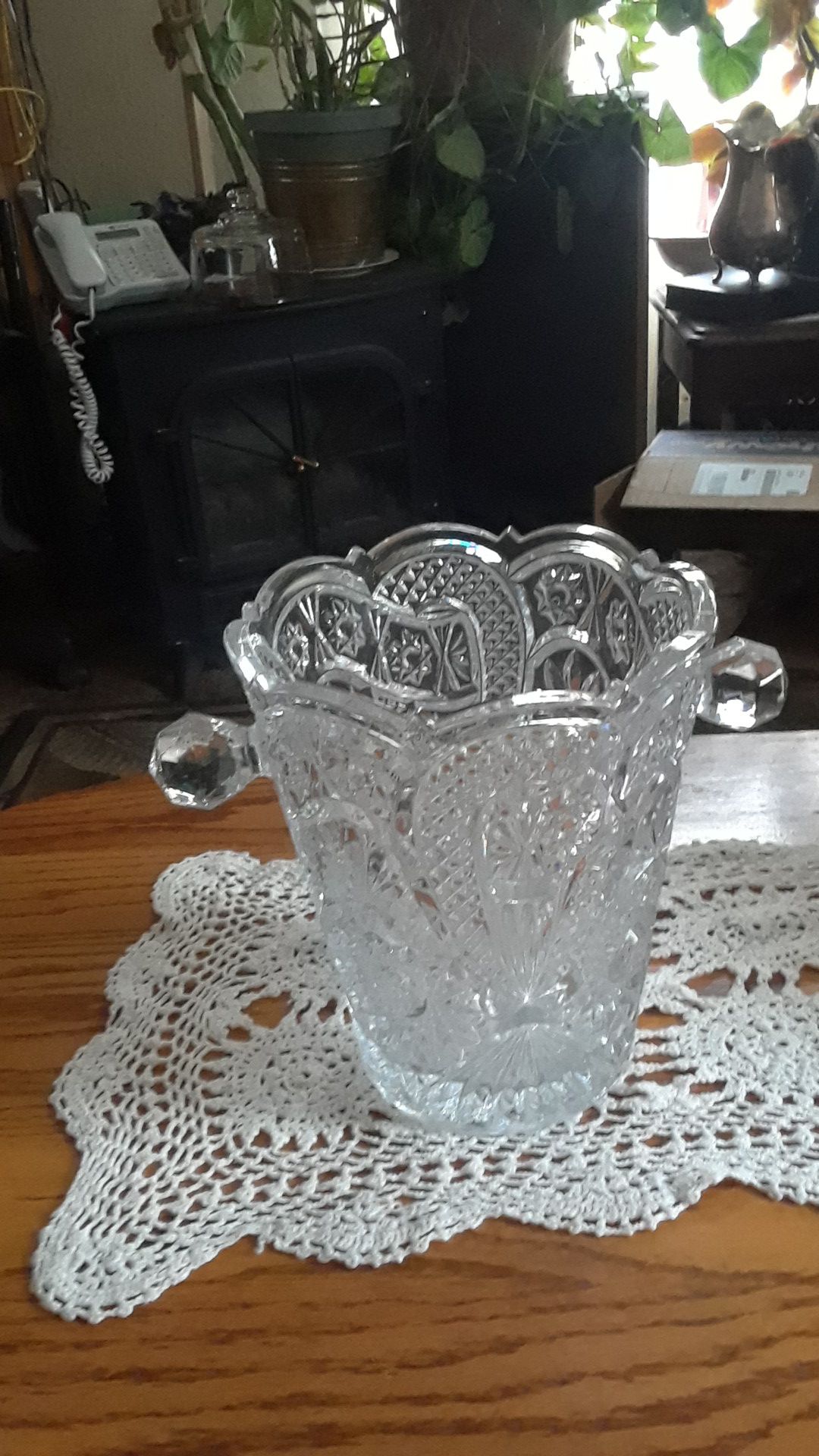 Crystal ice decanter