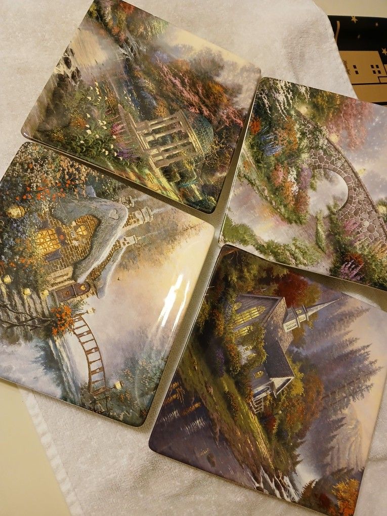Thomas Kinkade Illuminations Limited Edition 2005 Plates / Wall Art. $12 each Will Bundle.
