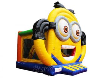 19‘x13.1’x14.8’ Minion Inflatable Bounce House With Slide Commercial 1130