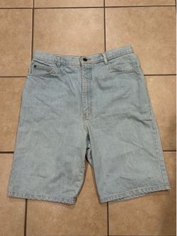 Vintage Baggy Light Wash Denim Jorts Jean Shorts Description