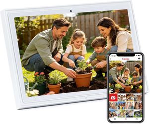 Frameo Digital Photo Frame - WiFi Picture Frame, New (White)