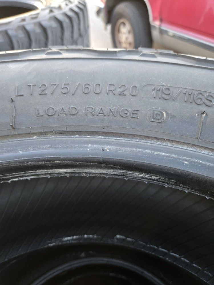 4 Bfg 275 60 20 With 65% Tread Truck Or Suv 