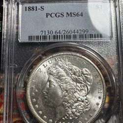 1881 S $1 Morgan MS64