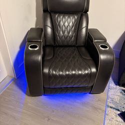 Boyington Dual Power Leather Recliner